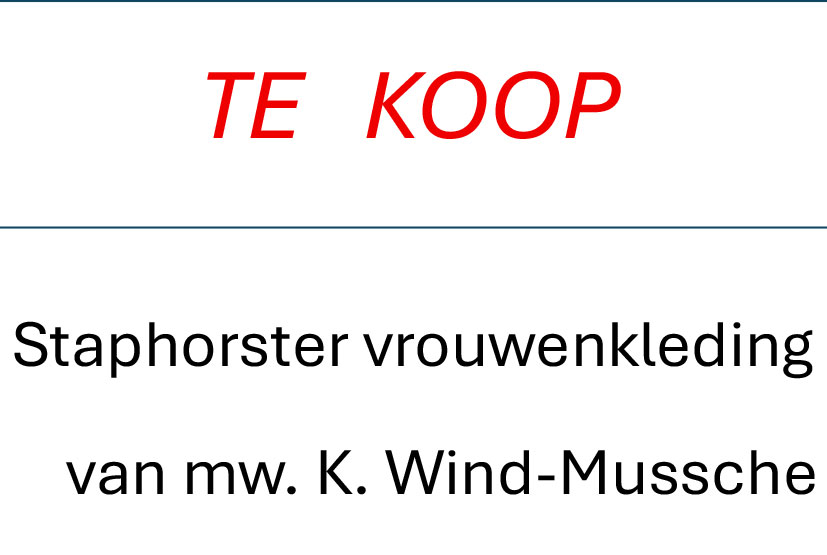 Staphorster vrouwenkleding verkoop (Update: VERKOOP GAAT NIET DOOR)