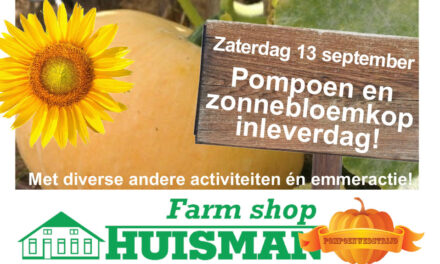 Farmshop Huisman: Zonnebloemknop inleveren en acties