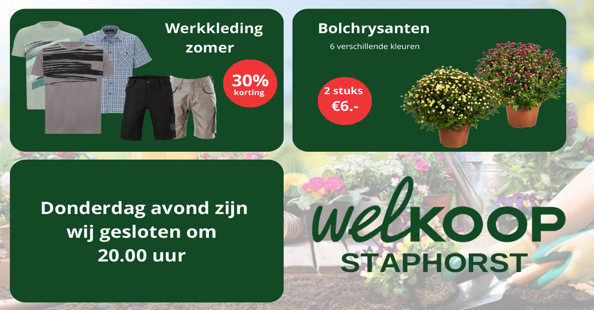 Nieuwe acties bij Welkoop Staphorst
