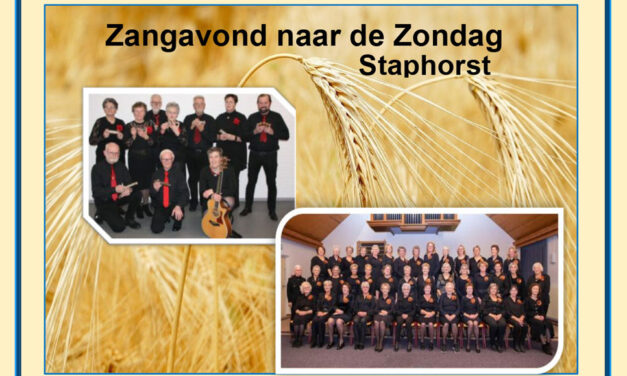 Laatste zangavond 2025 Zangavond naar de Zondag Lokaal begeleid