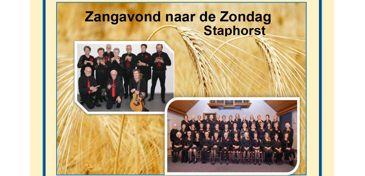 Laatste zangavond 2025 Zangavond naar de Zondag Lokaal begeleid