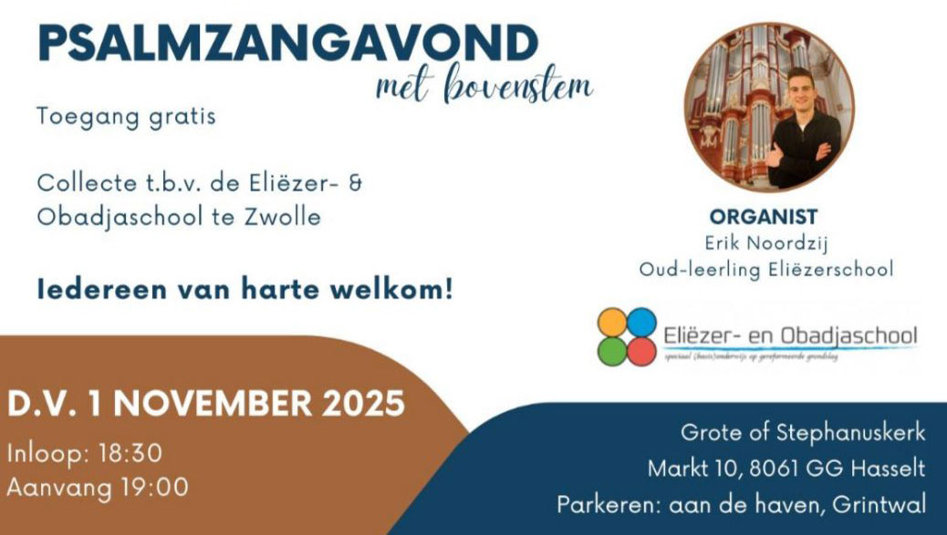 Niet ritmische Psalmzangavond met bovenstem