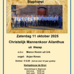 Zangavond in Staphorst met Christelijk Mannenkoor Ailanthus uit Wezep