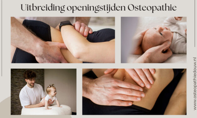 Uitbreiding openingstijden Osteopathie – nu ook avond en op de zaterdag mogelijk!