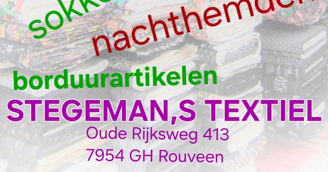 Cadeautips…Stegeman,s textiel