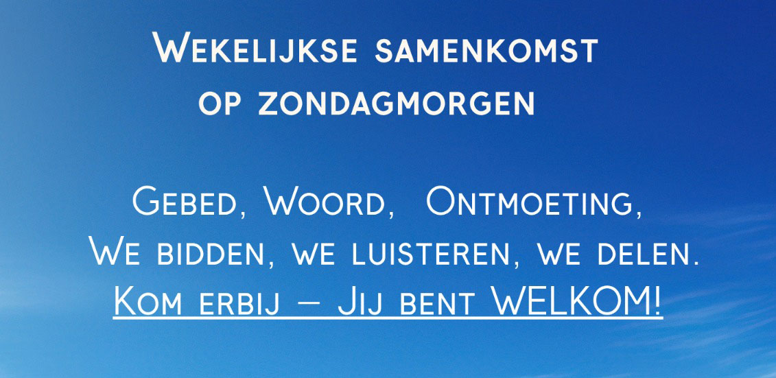 Zondag 23 november Andries van Oostenbrugge bij gemeente volg Jezus – Staphorst