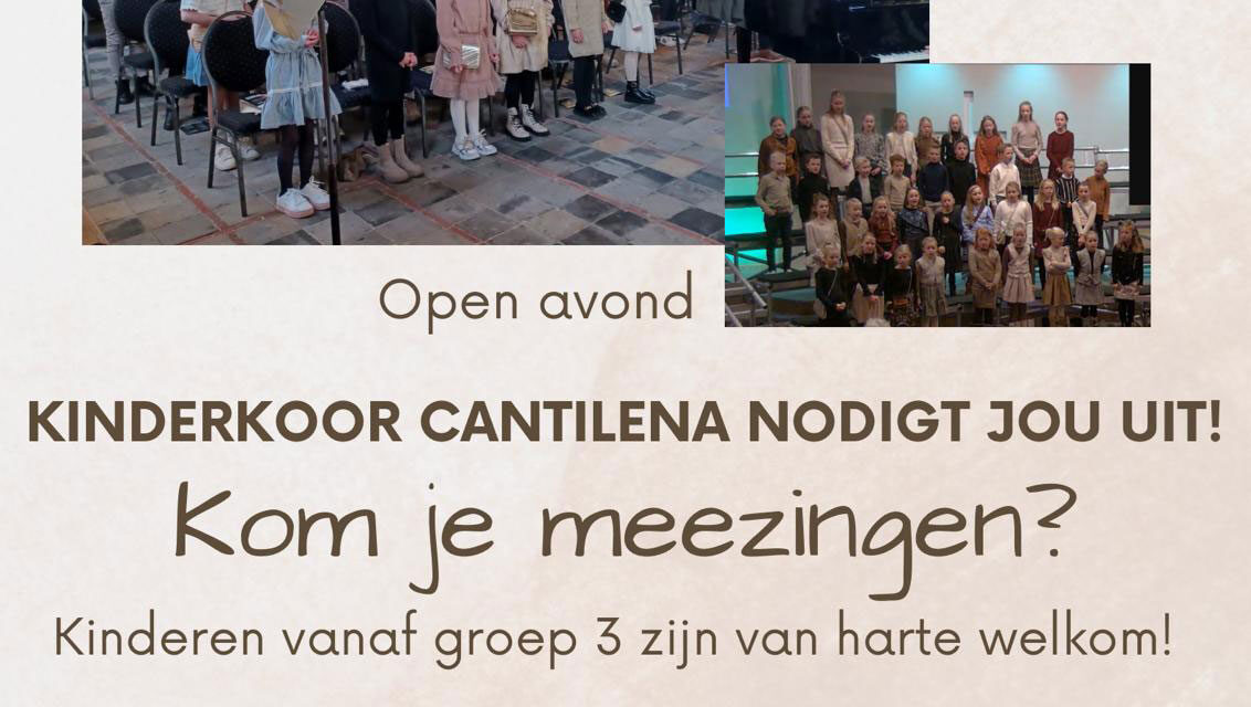 Open avond Kinderkoor Cantilena in Staphorst