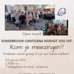 Open avond Kinderkoor Cantilena in Staphorst