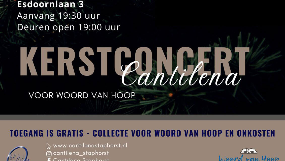Kerstconcert Cantilena in Rouveen op D.V. vrijdag 12 december 2025