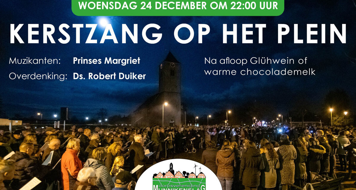 Kerstzang op het kerkplein