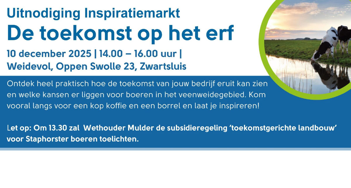 Uitnodiging inspiratiemarkt woensdag 10 december 2025