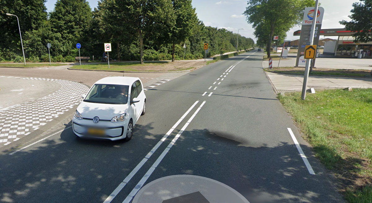 Voortgang bedrijventerrein Esch 0, rotonde Achthoevenweg/Hoogeweg