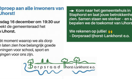 Oproep aan alle inwoners van IJhorst!