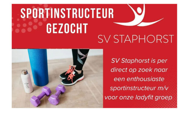 Sportinstructeur m/v gezocht