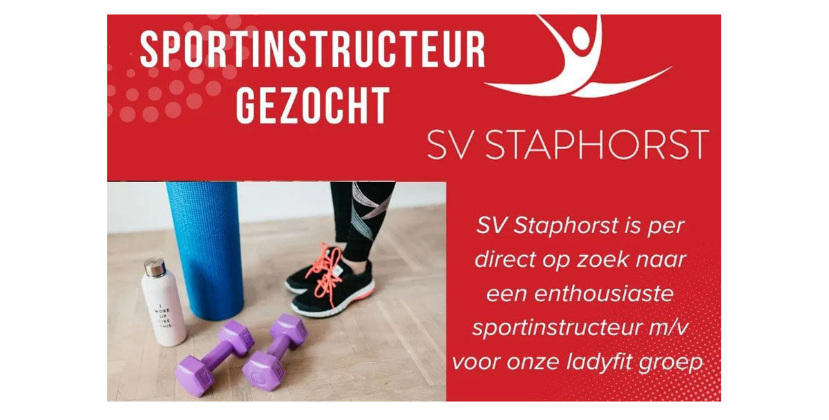Sportinstructeur m/v gezocht