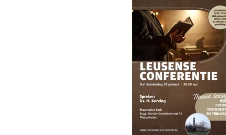 Leusense Conferentie  –  lezing 29 januari 2026 – Van harte welkom!