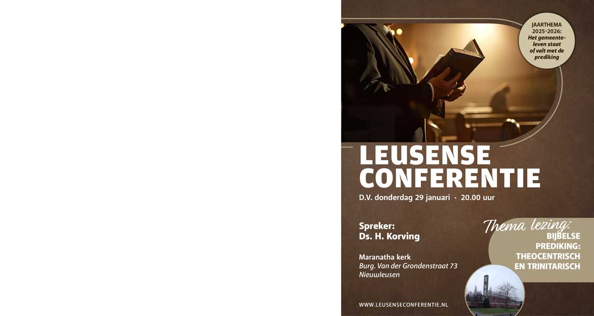 Leusense Conferentie – lezing 29 januari 2026 – Van harte welkom!