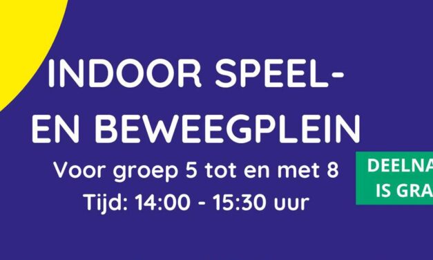 Indoor speel- en beweegpleinen in januari en februari!