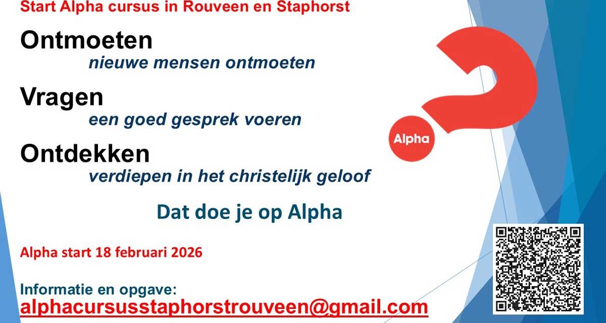 Start Alphacursus in Staphorst