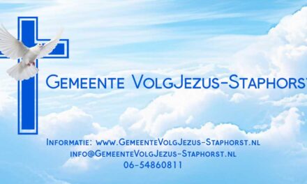 Samenkomst met kinderwerk vanaf zondag 25 januari bij volg Jezus – Staphorst