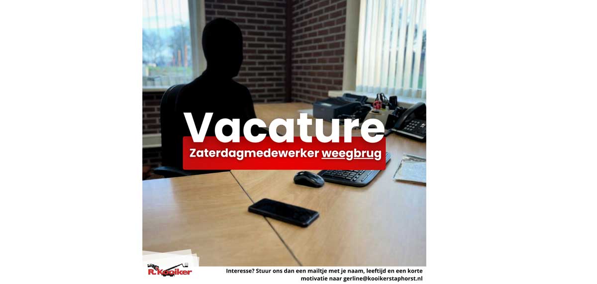 Vacature: Zaterdagmedewerker weegbrug