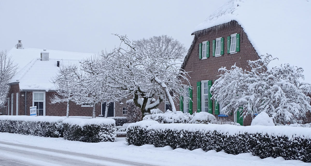 Sneeuw in Staphorst en Rouveen