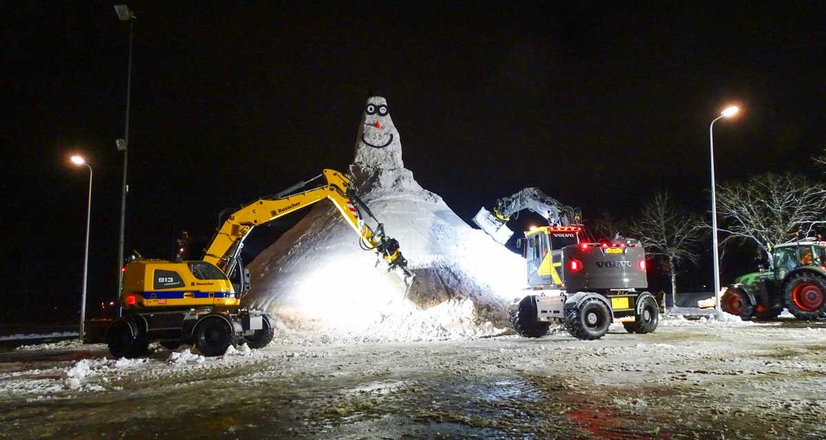 Sneeuwpop op de Tippe nadert voltooiing