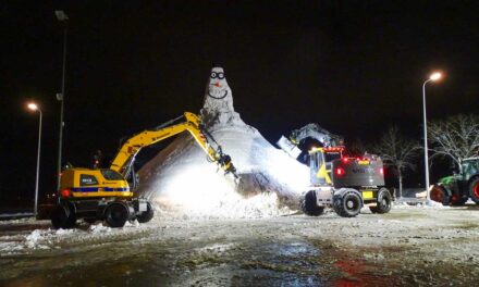 Sneeuwpop op de Tippe nadert voltooiing