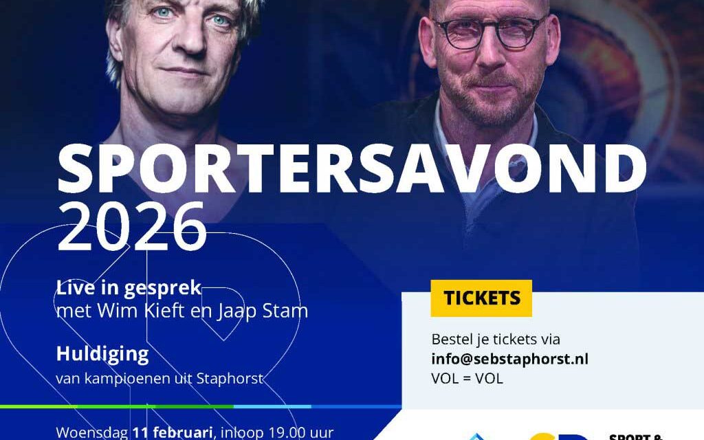 Sportersavond Spoorzicht Staphorst: huldiging kampioenen en inspirerende gesprekken