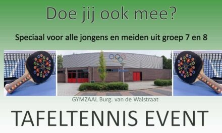 Tafeltennisevent 2026, meld je aan!