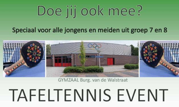 Tafeltennisevent 2026, meld je aan!