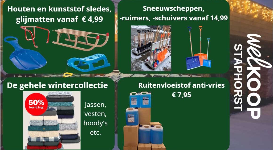 Nog volop winterartikelen bij Welkoop Staphorst