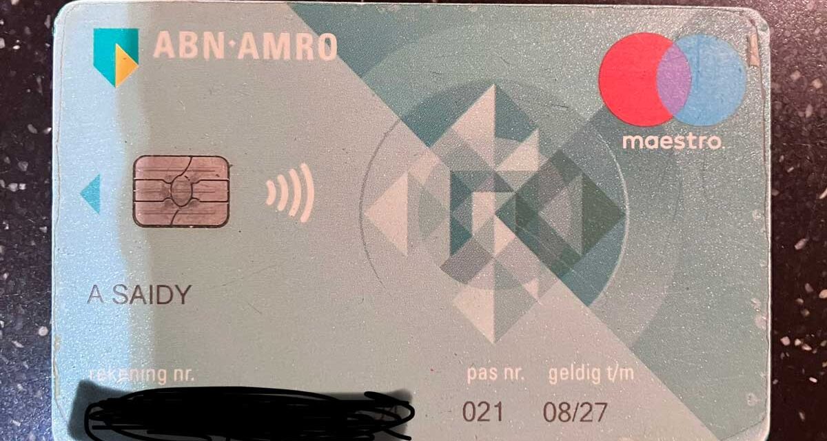 A Saidy hier is uw bankpas