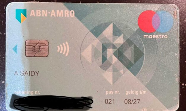 A Saidy hier is uw bankpas