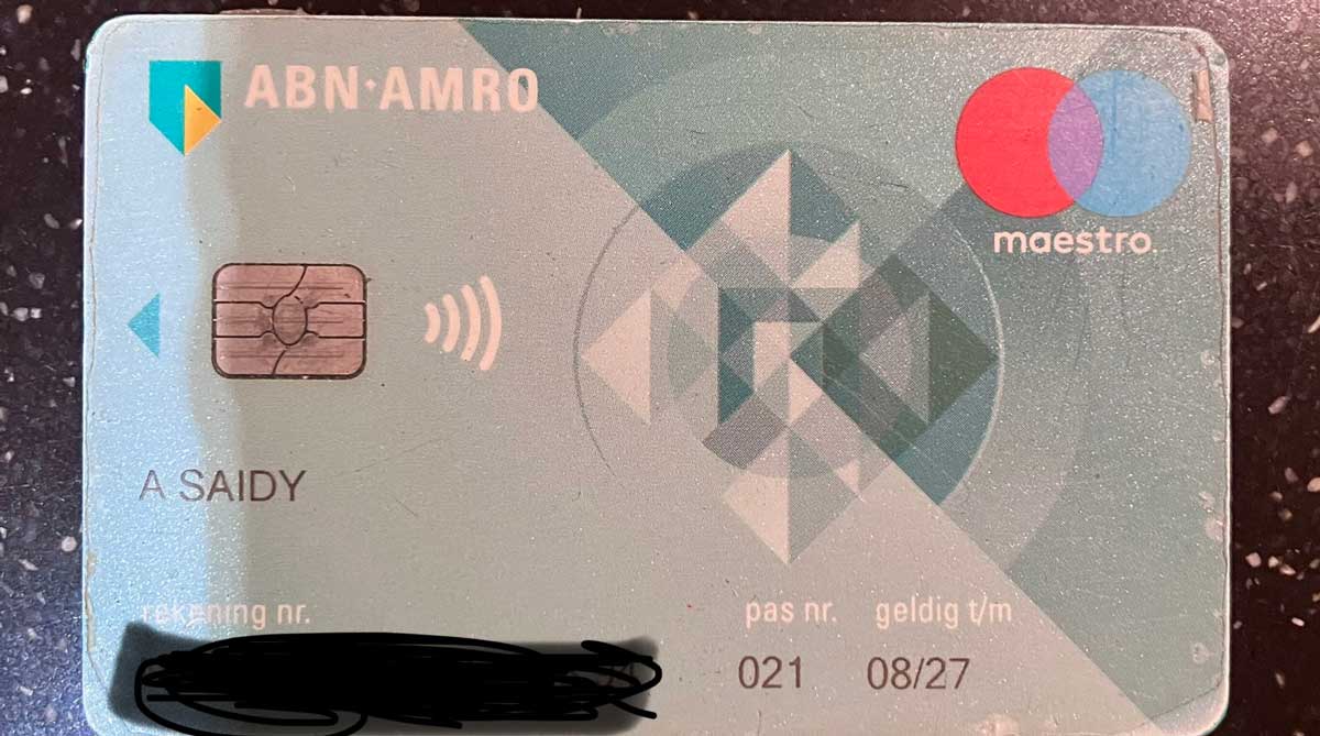 A Saidy hier is uw bankpas