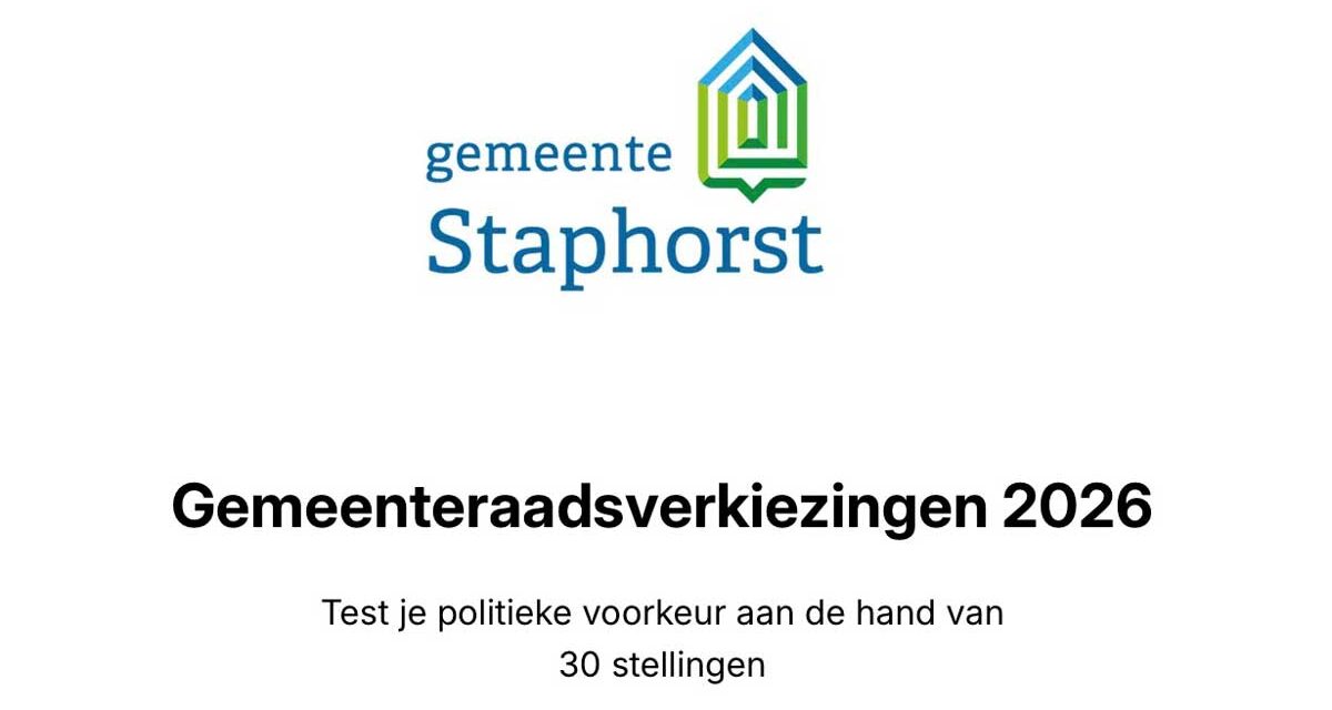 Stemwijzer voor Staphorst staat online