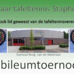 Tafeltennisvereinging Staphorst is de 70 jaren gepasseerd