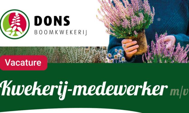 Vacature Dons Boomkwekerij: Kwekerij-medewerker