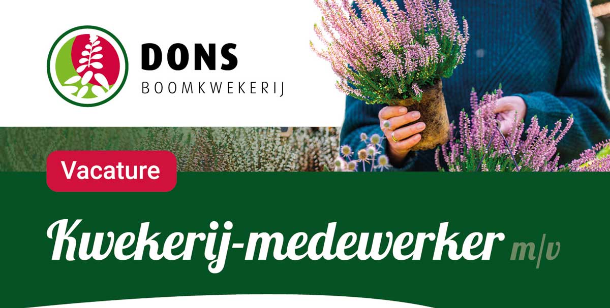 Vacature Dons Boomkwekerij: Kwekerij-medewerker