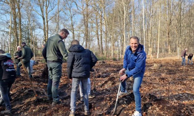 Leerlingen planten nieuwe bomen op Boomfeestdag