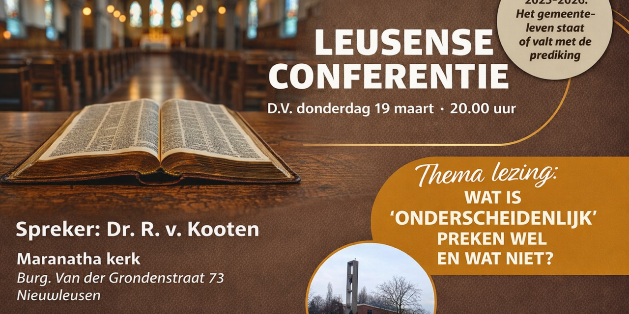 Leusense Conferentie  –  lezing 2026 – Van harte welkom!