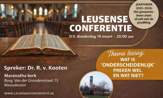 Leusense Conferentie  –  lezing 2026 – Van harte welkom!