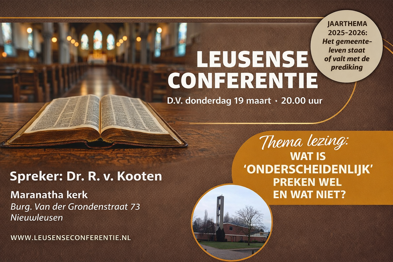 Leusense Conferentie – lezing 2026 – Van harte welkom!