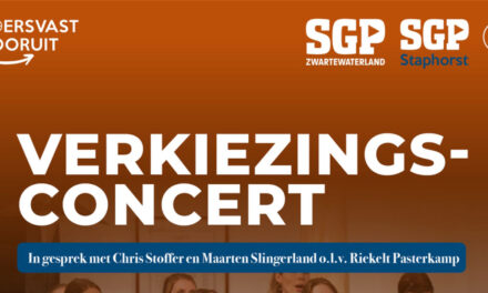SGP Staphorst en Zwartewaterland organiseren verkiezingsconcert in Hasselt
