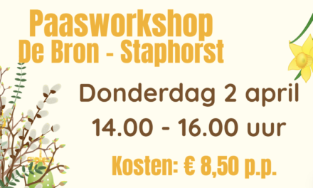 De vrijwilligers van Stichting BIND in Staphorst organiseren weer een gezellige paasworkshop!