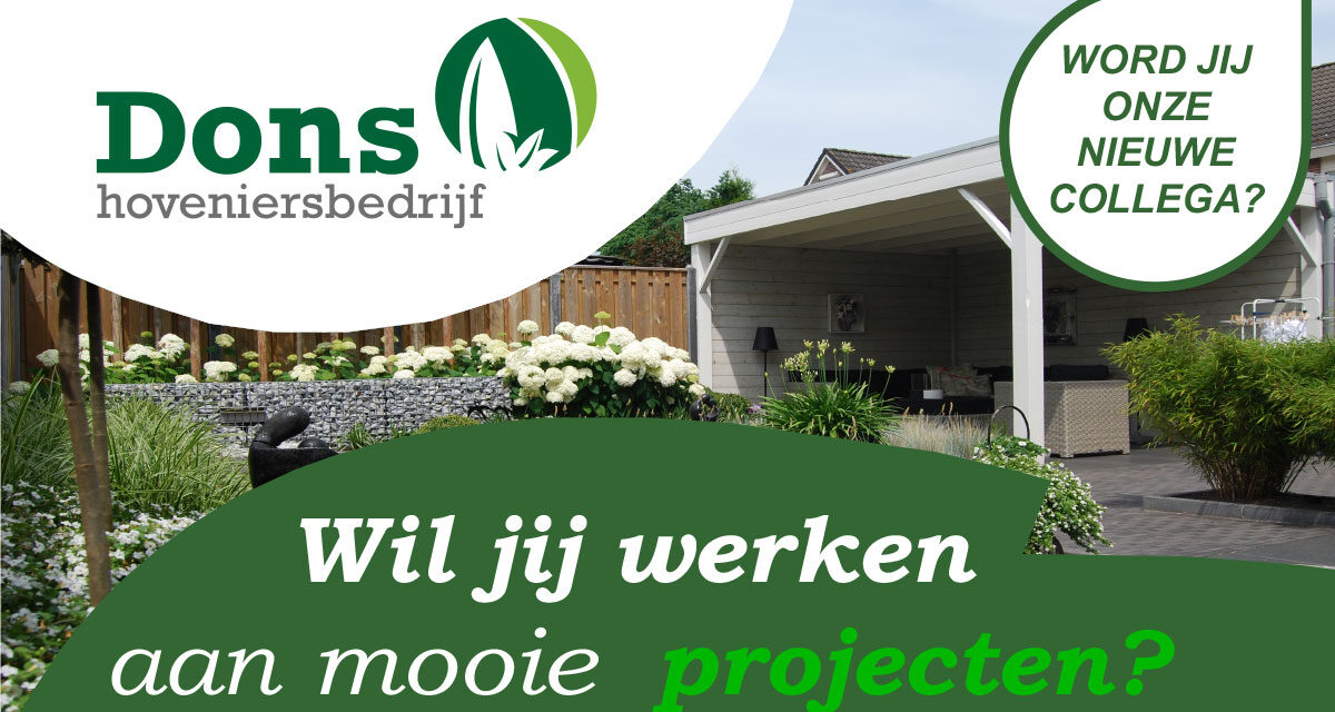 Dons Hoveniersbedrijf: Collega’s gezocht