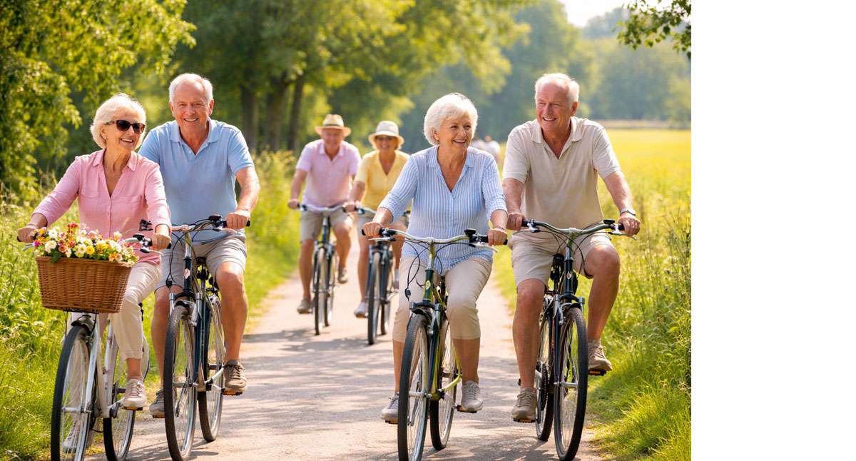 Gezellige fietstocht voor senioren