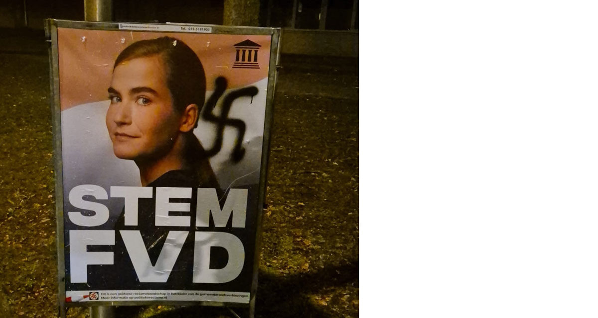 Alle campagneborden van FVD in Staphorst ontvreemd