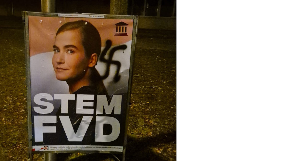 Alle campagneborden van FVD in Staphorst ontvreemd (Update)