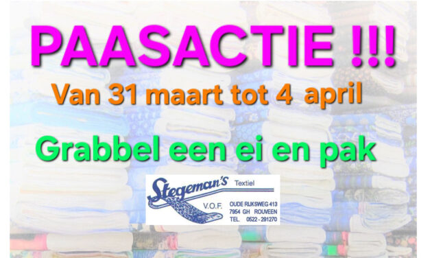 Paasactie bij Stegeman’s Textiel
